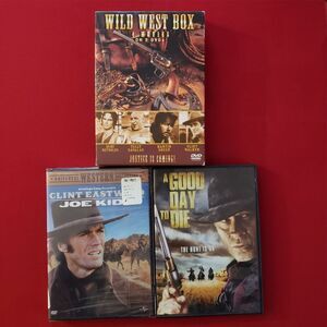 Movie Lot of 4 Western DVD's Rated PG Wild West Box, Joe Kid, A Good Day To Die